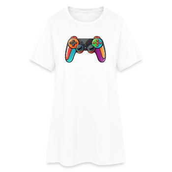 Manette de jeu Couleurs Coloré - Robe T-shirt Femme - blanc - Devant