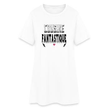 Cousine Fantastique - Robe T-shirt Femme - blanc - Devant
