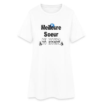 Meilleure Soeur du Monde - Robe T-shirt Femme - blanc - Devant