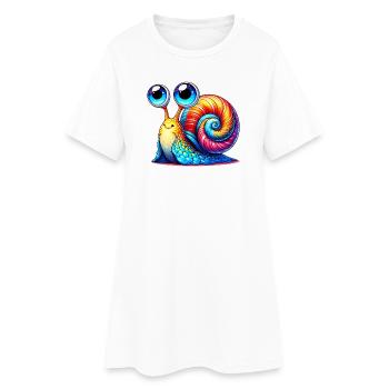 Snail - Women’s T-Shirt Dress - white - Front