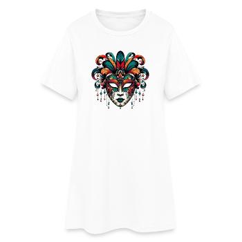 Masque du Carnaval de Venise - Robe T-shirt Femme - blanc - Devant