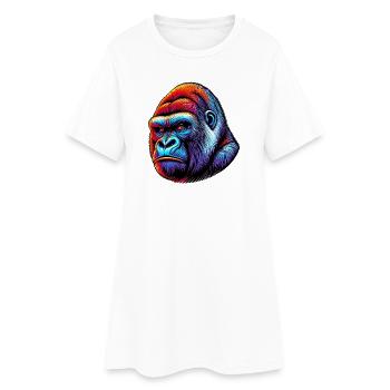 Gorille - Robe T-shirt Femme - blanc - Devant