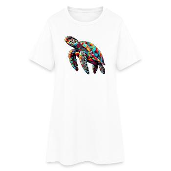 Turtle - Women’s T-Shirt Dress - white - Front