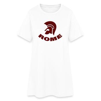 ROME - Frauen T-Shirt-Kleid - Weiß - Vorne