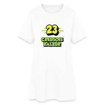 Creusois râleur - Robe T-shirt Femme - blanc - Devant