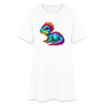 Dinosaure - Robe T-shirt Femme - blanc - Devant