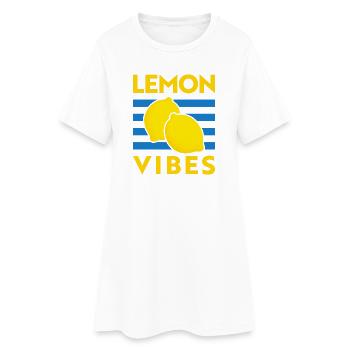 Lemon Vibes Lemon Tomato Girl Summer Italy - Women’s T-Shirt Dress - white - Front