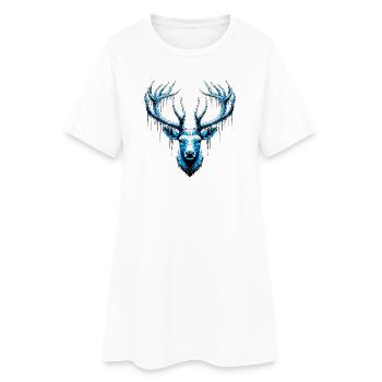 Cerf des glaces - Robe T-shirt Femme - blanc - Devant