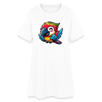 Parrot - Women’s T-Shirt Dress - white - Front