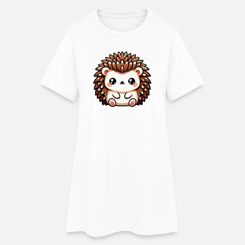 Igel - Frauen T-Shirt-Kleid - Weiß