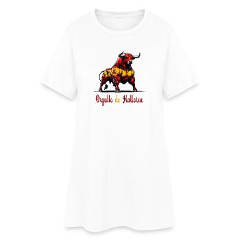 Der Stolz Mallorca Flagge Design - Frauen T-Shirt-Kleid - Weiß - Vorne