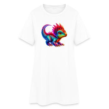 Dinosaure - Robe T-shirt Femme - blanc - Devant