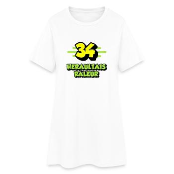 Héraultais râleur - Robe T-shirt Femme - blanc - Devant