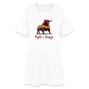 Der Stolz Saragossa Flagge Design - Frauen T-Shirt-Kleid - Weiß - Vorne