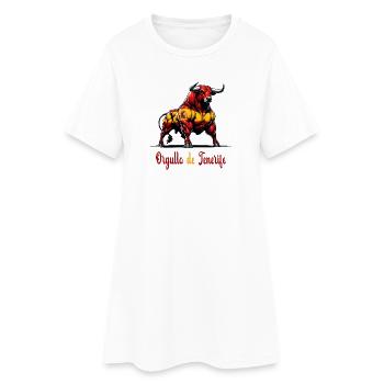 Design du drapeau Pride Tenerife - Robe T-shirt Femme - blanc - Devant