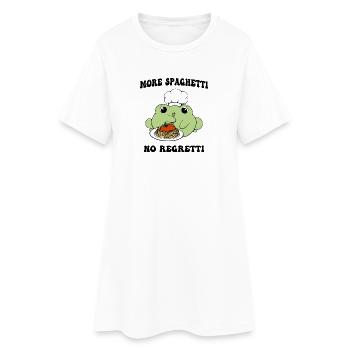 Chef Frog Pasta Delight - Women’s T-Shirt Dress - white - Front