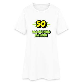 Manchois râleur - Robe T-shirt Femme - blanc - Devant