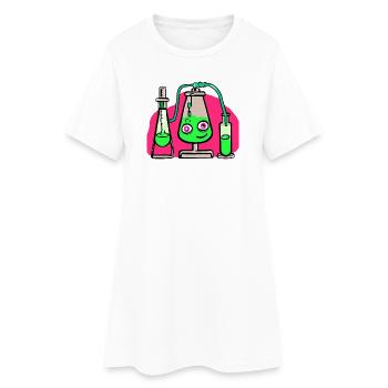 Wissenschaft Studium - Frauen T-Shirt-Kleid - Weiß - Vorne