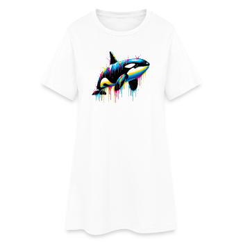 Orque - Robe T-shirt Femme - blanc - Devant