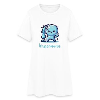 Wassermann Design für Sternzeichen Fans Kawaii - Frauen T-Shirt-Kleid - Weiß - Vorne