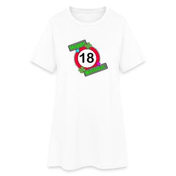 18th Birthday , Age of Majority , Happy Birthday 18 (25 - Women’s T-Shirt Dress - white - Front