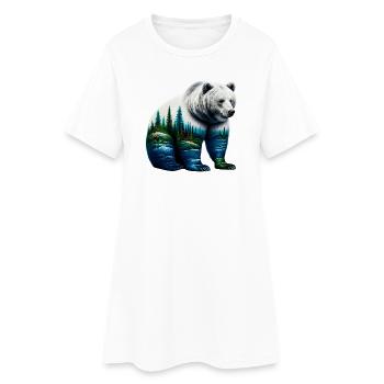 Bear - Women’s T-Shirt Dress - white - Front