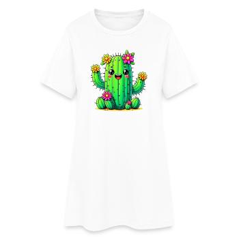 Cactus - Robe T-shirt Femme - blanc - Devant