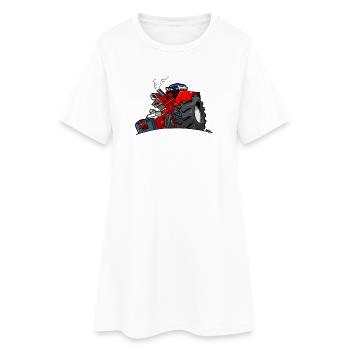 1295 DRAWSMALL RED YNK - Women’s T-Shirt Dress - white - Front