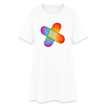 ÉCUSSON ARC-EN-CIEL - Robe T-shirt Femme - blanc - Devant