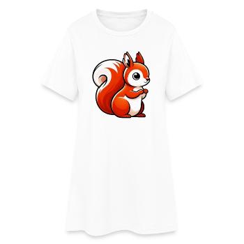 Écureuil - Robe T-shirt Femme - blanc - Devant