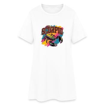 Scorpio Horoscope Astrology Sign 80s Vintage. - Women’s T-Shirt Dress - white - Front