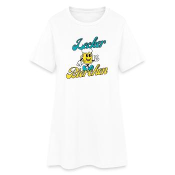 Lecker Bierchen - Frauen T-Shirt-Kleid - Weiß - Vorne