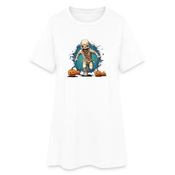 Momie d’Halloween - Robe T-shirt Femme - blanc - Devant