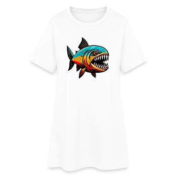 Piranha - Robe T-shirt Femme - blanc - Devant
