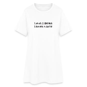 Schäfermatt - Schach, Schachfigur Geschenkidee - Frauen T-Shirt-Kleid - Weiß - Vorne