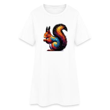 Écureuil - Robe T-shirt Femme - blanc - Devant