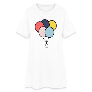 BALL. JAHRESTAG. ALLES GUTE ZUM GEBURTSTAG - Frauen T-Shirt-Kleid - Weiß - Vorne