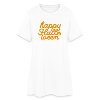 Typographie de citrouille festive d’Halloween - Robe T-shirt Femme - blanc - Devant