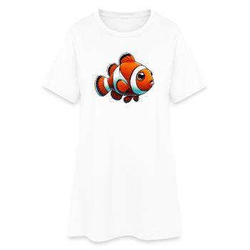 Poisson-clown - Robe T-shirt Femme - blanc - Devant