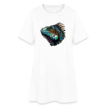 Iguane - Robe T-shirt Femme - blanc - Devant