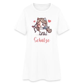 Schütze Design für Sternzeichen-Fans – Kawaii - Frauen T-Shirt-Kleid - Weiß - Vorne