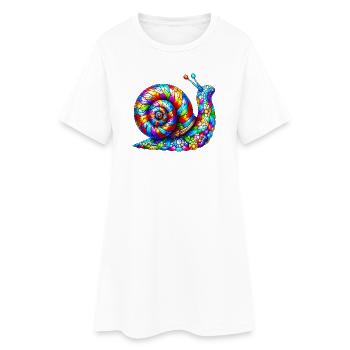 Snail - Women’s T-Shirt Dress - white - Front