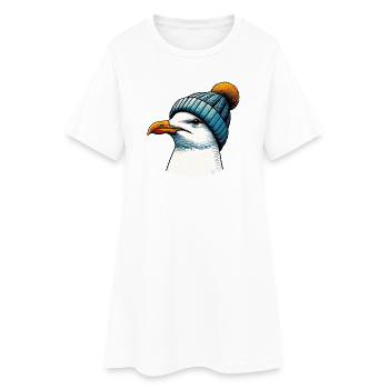 Mouette - Robe T-shirt Femme - blanc - Devant