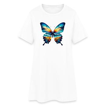 Butterfly - Women’s T-Shirt Dress - white - Front