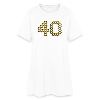 40. 40 YEARS. 40th ANNIVERSARY. 40 YEARS ANNIVERSARY. - Women’s T-Shirt Dress - white - Front