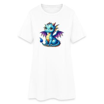 Dragon - Robe T-shirt Femme - blanc - Devant