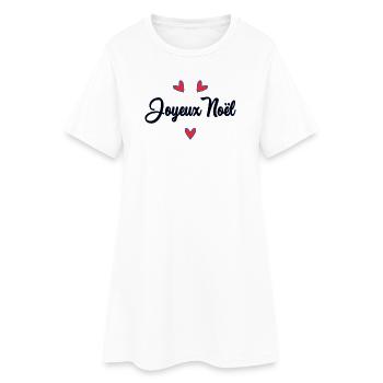 NOËL. JOYEUX NOËL. MERRY CHRISTMAS - Robe T-shirt Femme - blanc - Devant