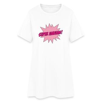 Super Maman - Fête des Mères - Robe T-shirt Femme - blanc - Devant