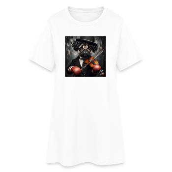 Sad Clown - Women’s T-Shirt Dress - white - Front