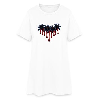 lilien mit Bluttropfen, closing, geschenkidee Frau - Frauen T-Shirt-Kleid - Weiß - Vorne